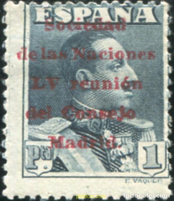 Sellos: 210505 HINGED ESPA&Ntilde;A 1929 SOCIEDAD DE NACIONES. 55 REUNION DEL CONSEJO EN MADRID