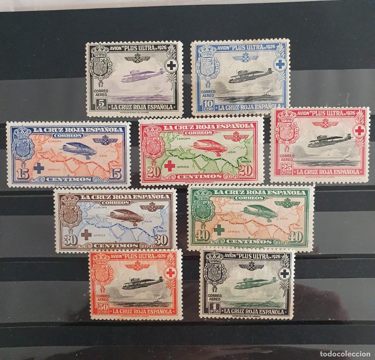 Sellos: EDIFIL 339 A 347 */** CRUZ ROJA ESPA&Ntilde;A 1926
