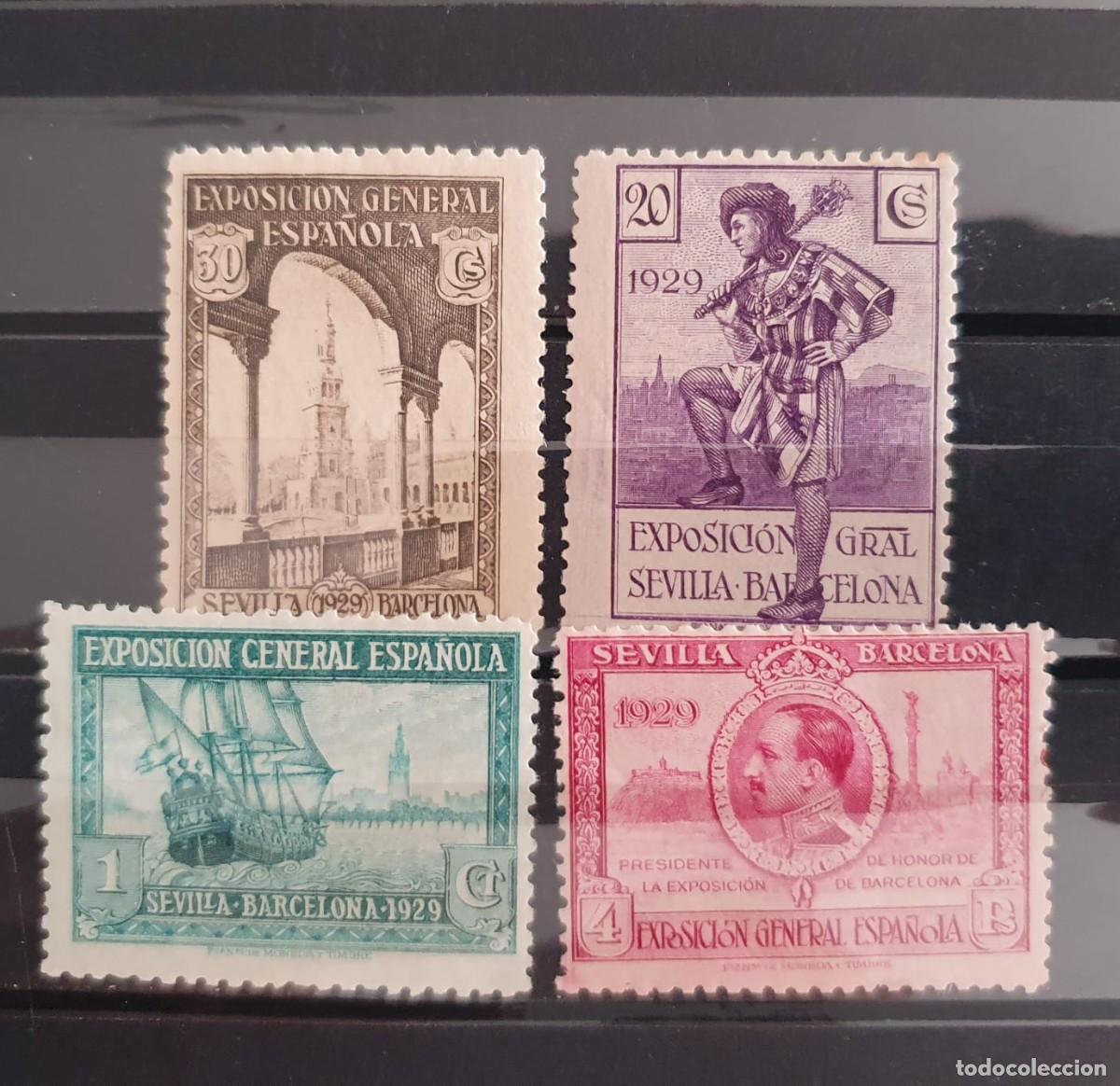 Sellos: LOTE SELLOS NUEVOS */** EXPO SEVILLA BARCELONA ESPA&Ntilde;A 1929