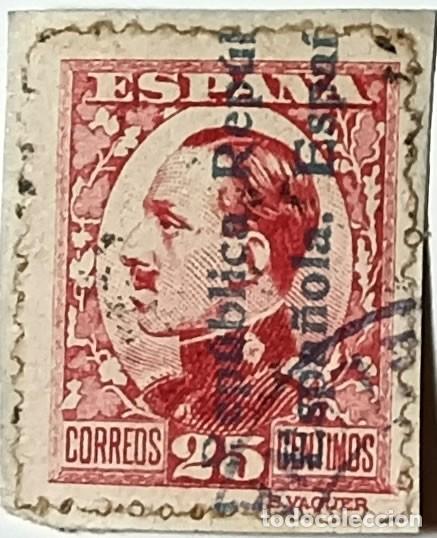 Sellos: SELLO ALFONSO XIII TIPO &rdquo;VAQUER&rdquo; 25 C&Eacute;NTIMOS CARM&Iacute;N &mdash; A&Ntilde;OS 1922-1930