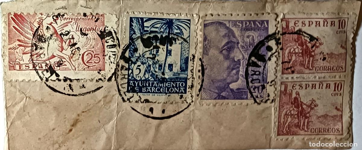 Francobolli: LOTE DE CUATRO SELLOS ESPA&Ntilde;A: CORREO URGENTE &rdquo;PEGASO&rdquo; 25 CTS, AYUNTAMIENTO - a&ntilde;os 30-40