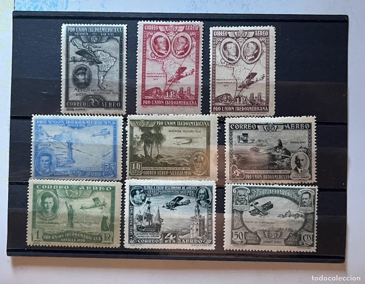 Sellos: 1930,union iberoamericana,centrados,goma,color,3-con 6 sin**