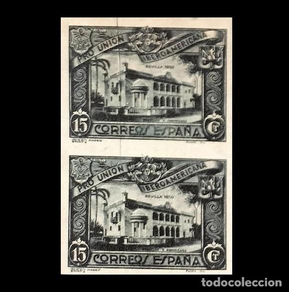 Stamps: BLOQUE DE 2 Edifil 570 s nuevo MNH ** SIN FIJA SELLOS Espa&ntilde;a 1930 edifil 570s Pro Union Iberoamer