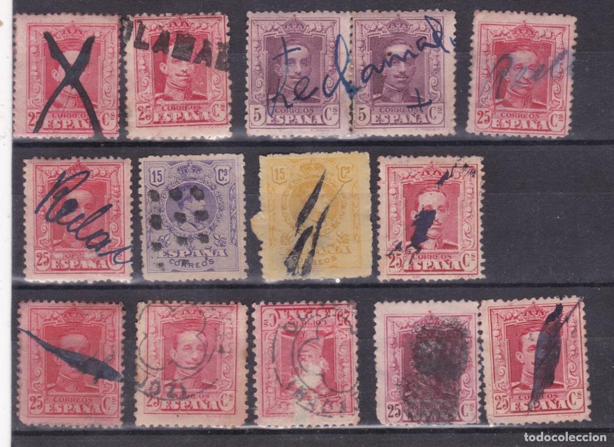 Timbres: FC4-31- Alfonso XIII x 14 Sellos Matasellos NO HABITUALES