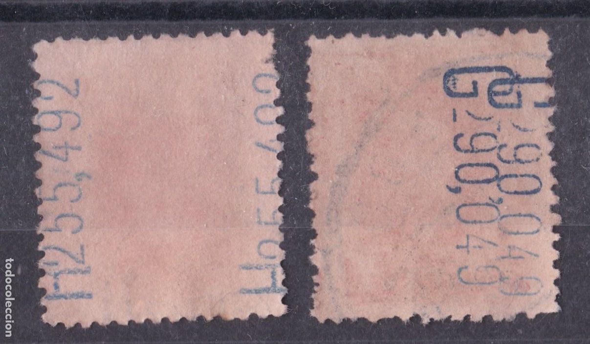 Timbres: AA2- Alfonso XIII Medall&oacute;n Vaquer 25 Cts x 2 Sellos . VARIEDAD DOBLE NUMERACION
