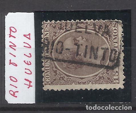 Sellos: alfonso XIII PELON CARTERIA RIO JAJAJA TINTO HUELVA