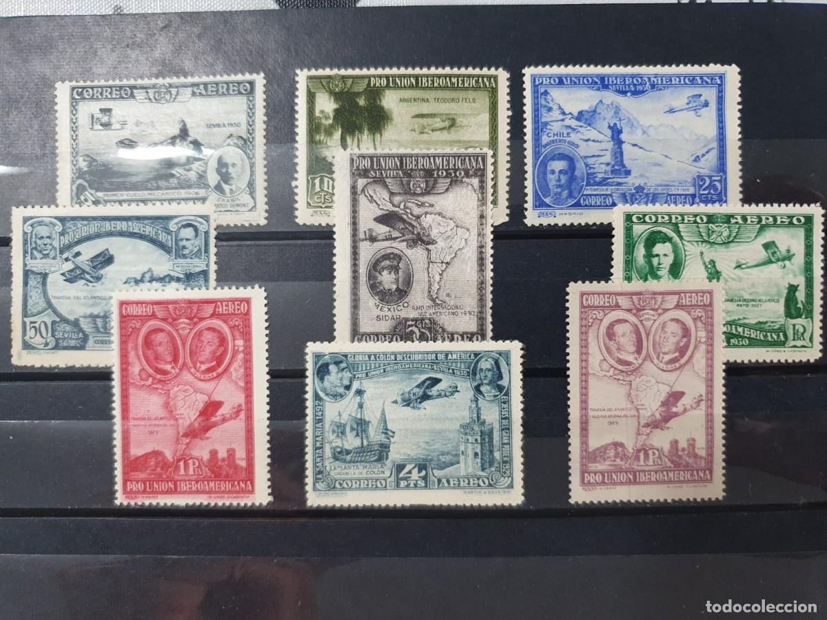 Briefmarken: SERIE COMPLETA EDIFIL 583 A 591 **/* PRO IBEROAMERICANA AEREO ESPA&Ntilde;A 1930