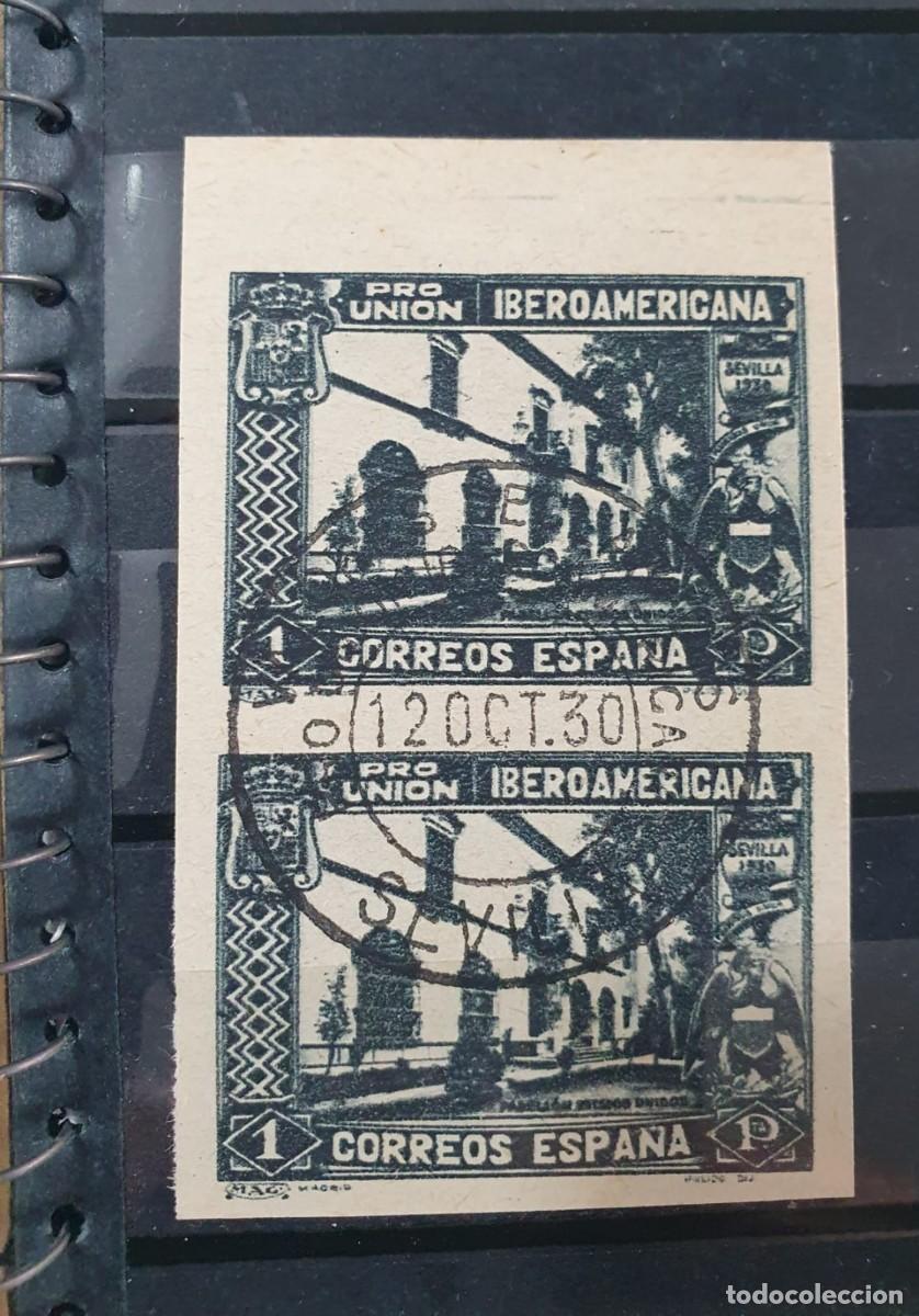 Timbres: EDIFIL 578 PAREJA VERTICAL USADO SIN DENTAR ESPA&Ntilde;A 1930