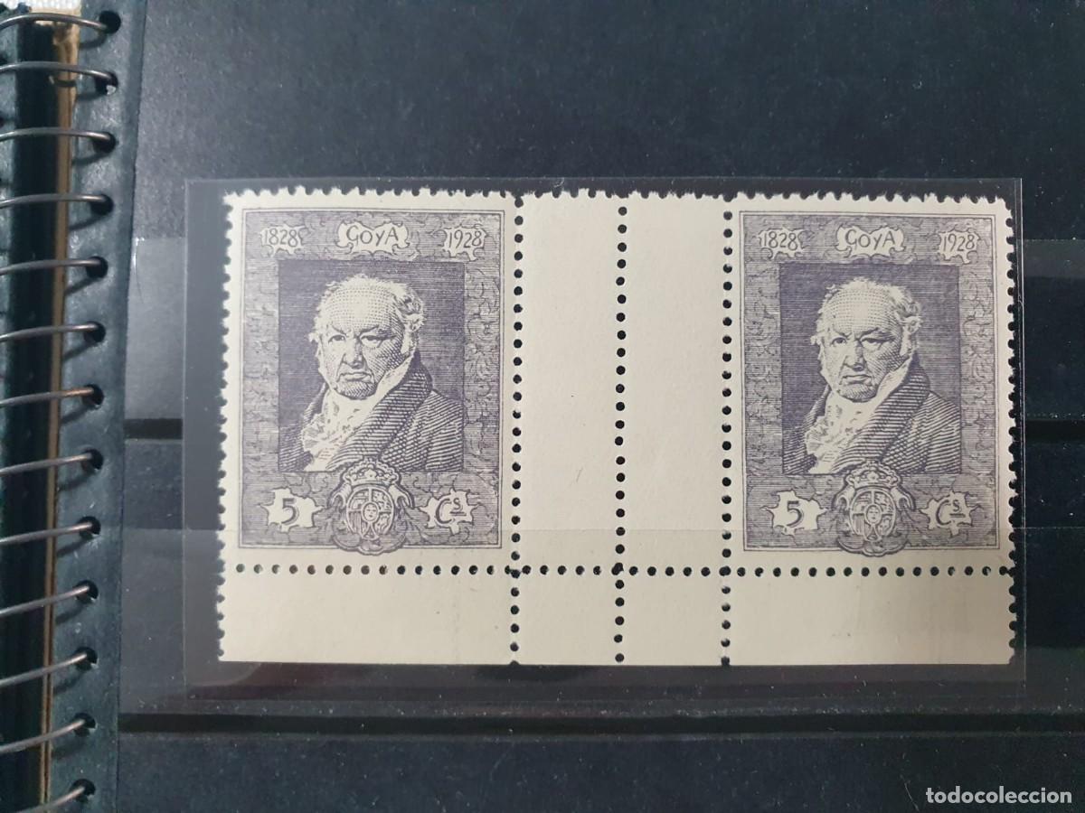 Timbres: EDIFIL 502 ** PAREJA INTERPANEL GOYA ESPA&Ntilde;A 1930