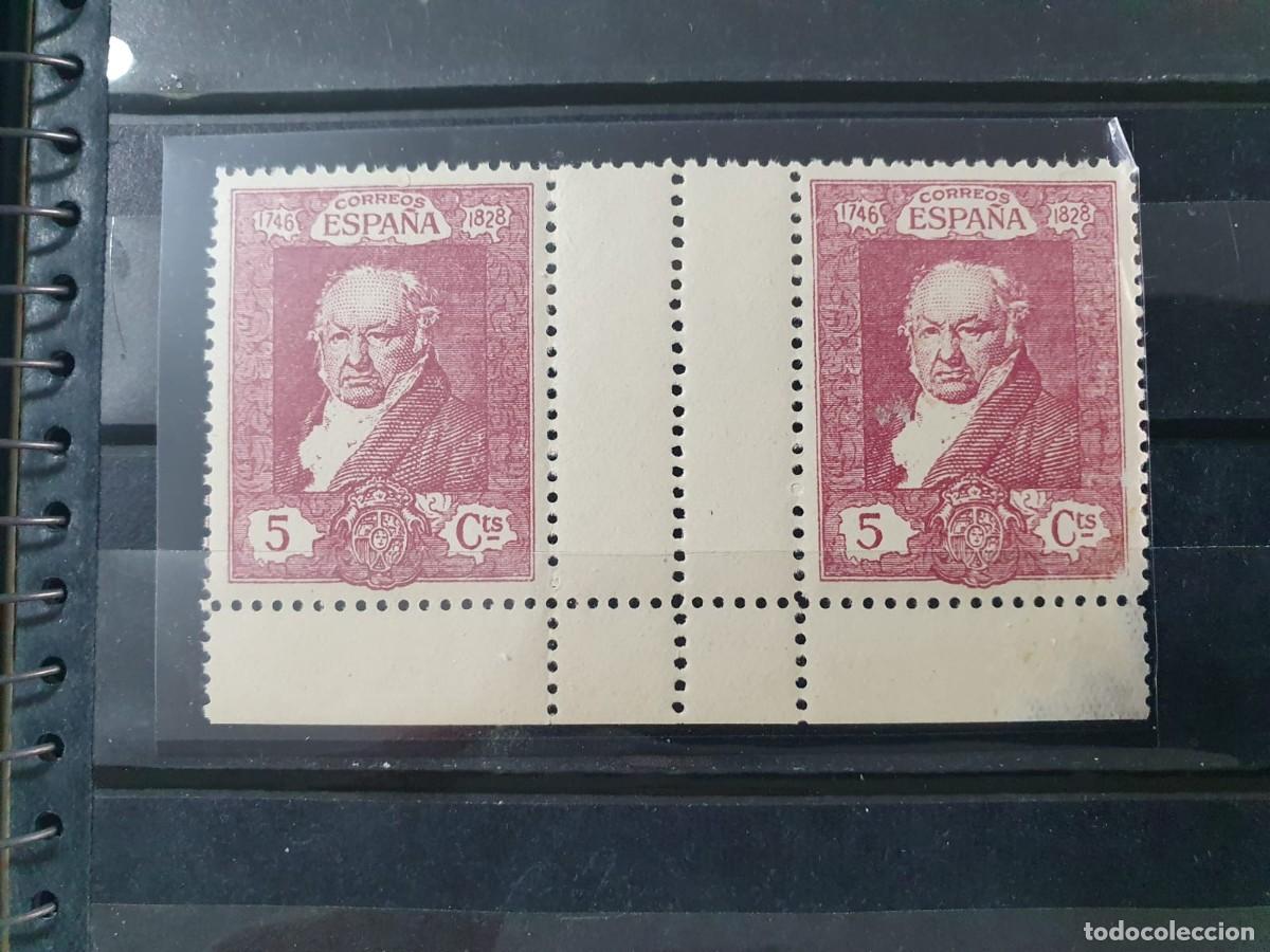 Briefmarken: EDIFIL 503 ** PAREJA INTERPANEL GOYA ESPA&Ntilde;A 1930