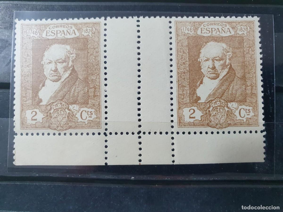 Stamps: EDIFIL 500 ** PAREJA INTERPANEL GOYA ESPA&Ntilde;A 1930
