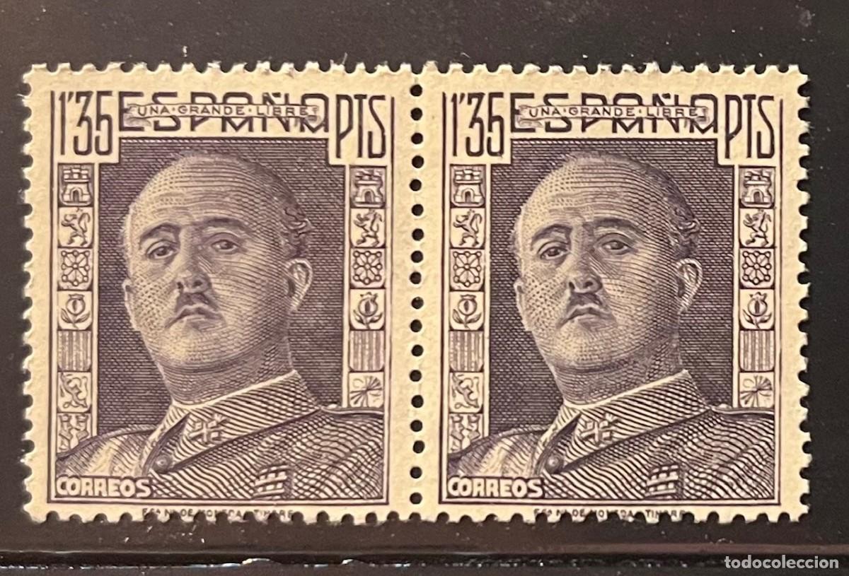 Sellos: 1946 Franco centrado,goma,MN*,*color