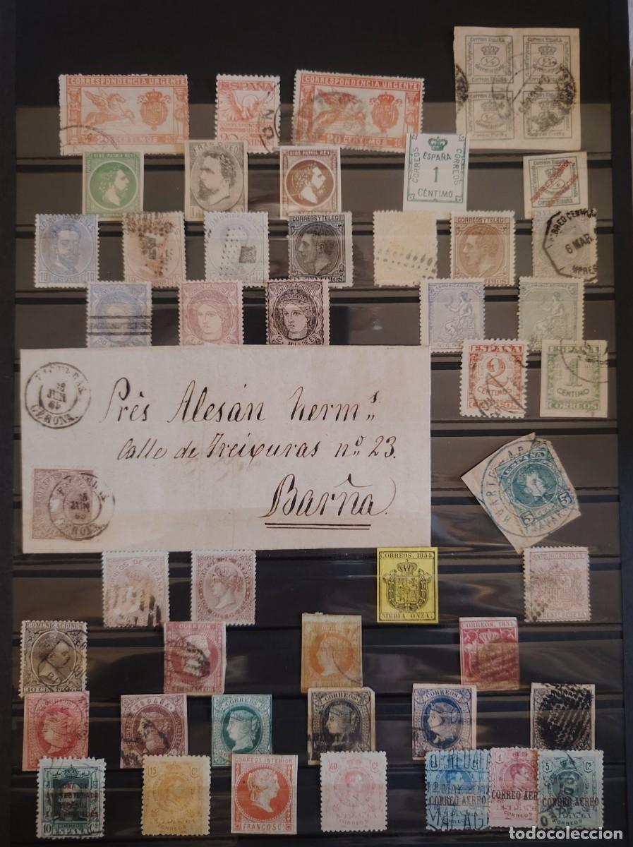 Timbres: LOTE DE SELLOS CLASICOS + CARTA ANTIGUOS DE ESPA&Ntilde;A LOTE 4