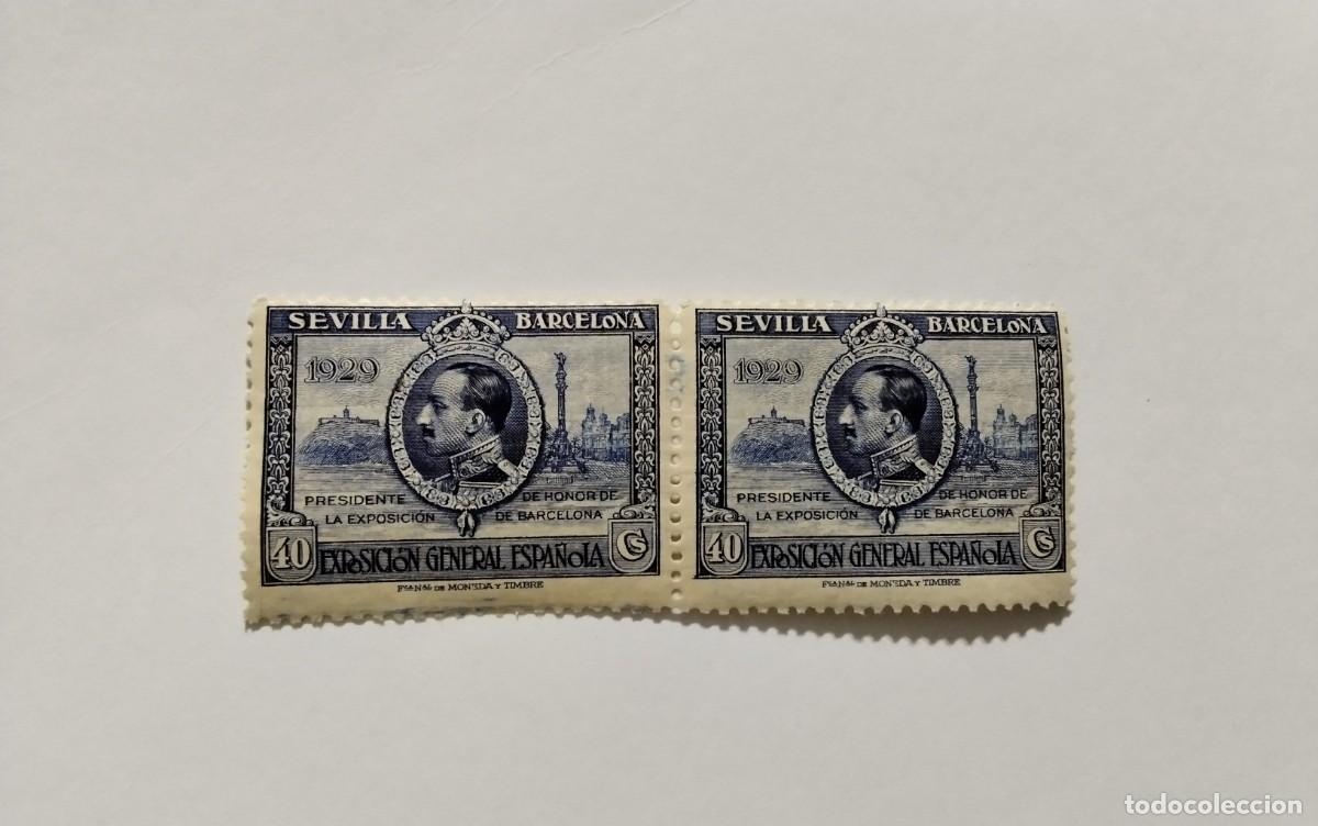 Stamps: ESPA&Ntilde;A - 1929 - ALFONSO XIII - EDIFIL 443 - PAREJA - MNH** - NUEVOS