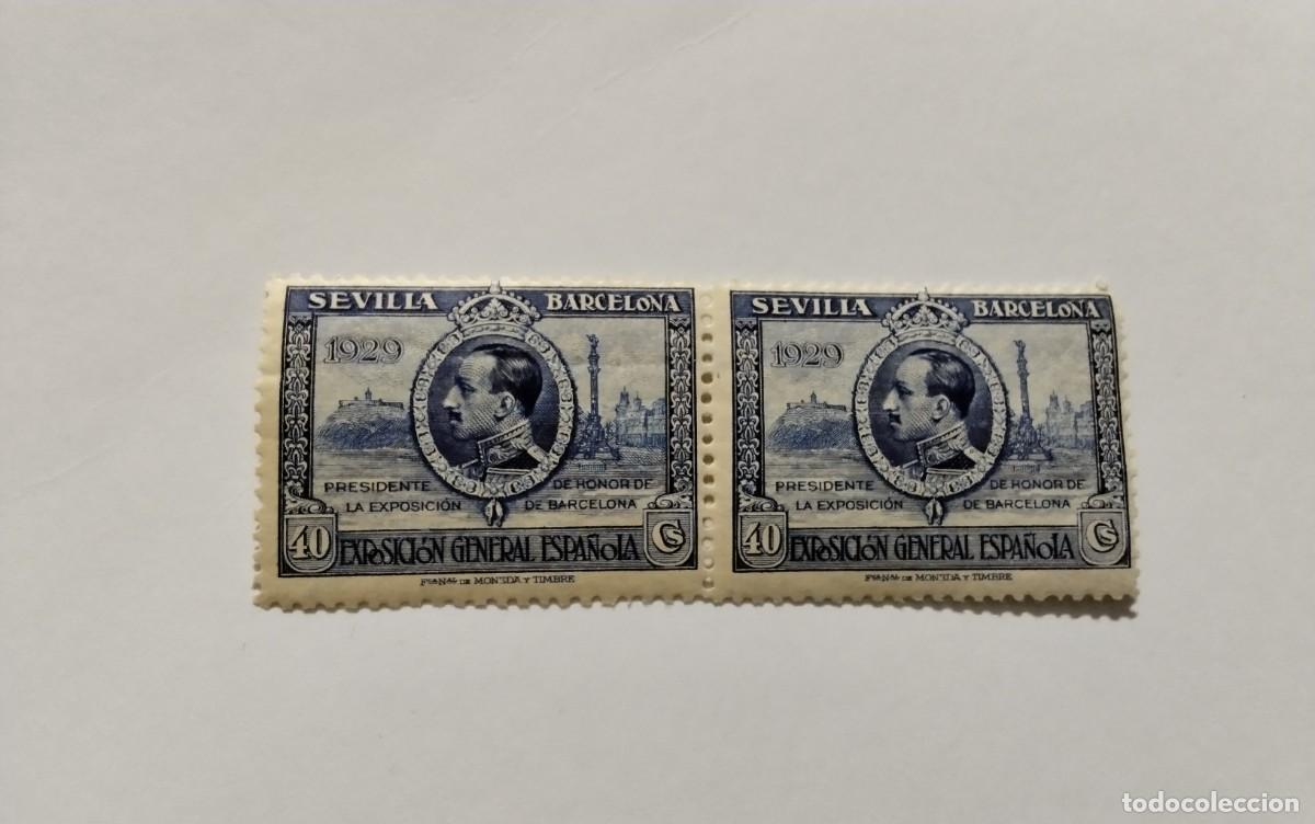 Sellos: ESPA&Ntilde;A - 1929 - ALFONSO XIII - EDIFIL 443 - PAREJA - MNH** - NUEVOS