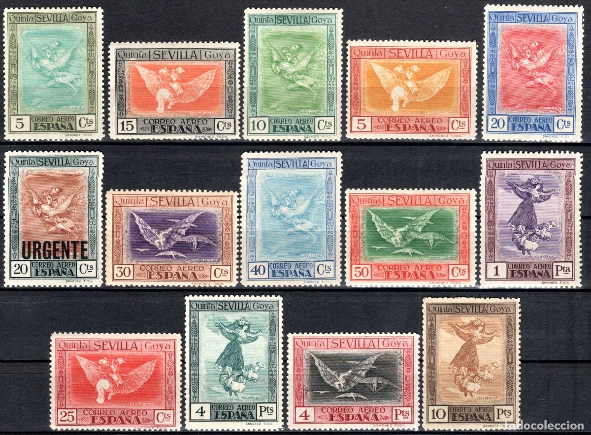 Sellos: EDIFIL 517-530 QUINTA DE GOYA 1930. CORREO A&Eacute;REO (SERIE COMPLETA). MNH ** (SALIDA: 0,01 &euro;).