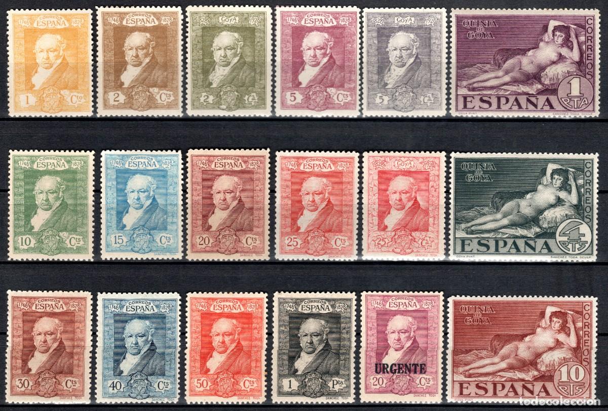 Sellos: EDIFIL 499-516 QUINTA DE GOYA 1930 (SERIE COMPLETA). VALOR CAT&Aacute;LOGO: 95 &euro;. MNH ** (SALIDA: 0,01 &euro;).