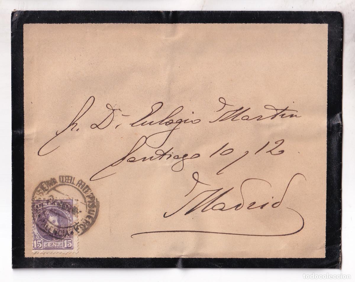 Sellos: SOBRE CON LA CARTA. HERRERA DEL R&Iacute;O PISUERGA. PALENCIA. 1904.