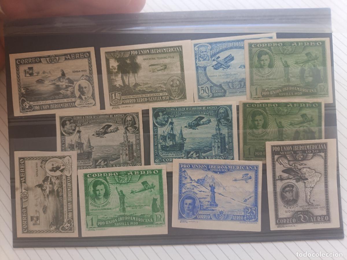 Sellos: 11 sellos sin dentar Pro Uni&oacute;n Iberoamericana 1930