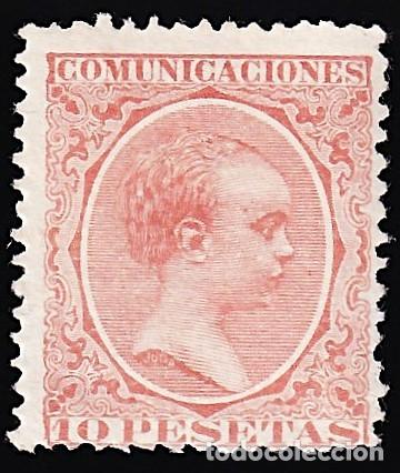 Selos: ESPA&Ntilde;A, 1889-1901 EDIFIL N&ordm; 228 /*/, 10 pts Bermell&oacute;n,