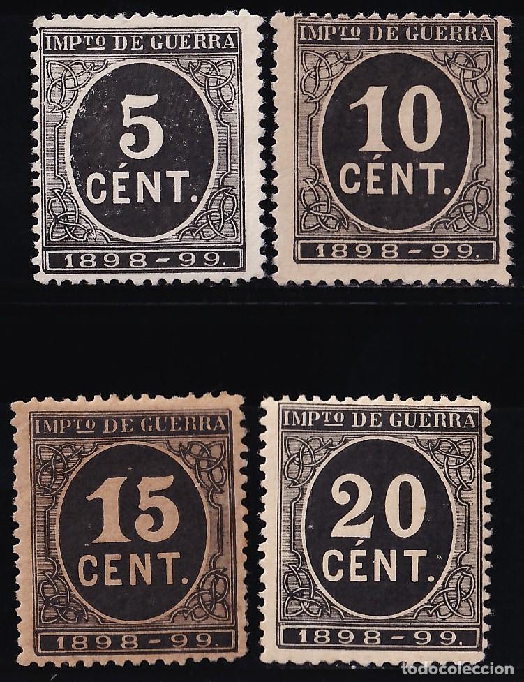 Sellos: ESPA&Ntilde;A, 1898 EDIFIL N&ordm; 236 / 239 /*/, (*) Cifras,