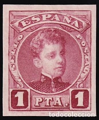 Stamps: ESPA&Ntilde;A, 1901 EDIFIL N&ordm; 253s (*), 1 pts carm&iacute;n, [SIN DENTAR.]