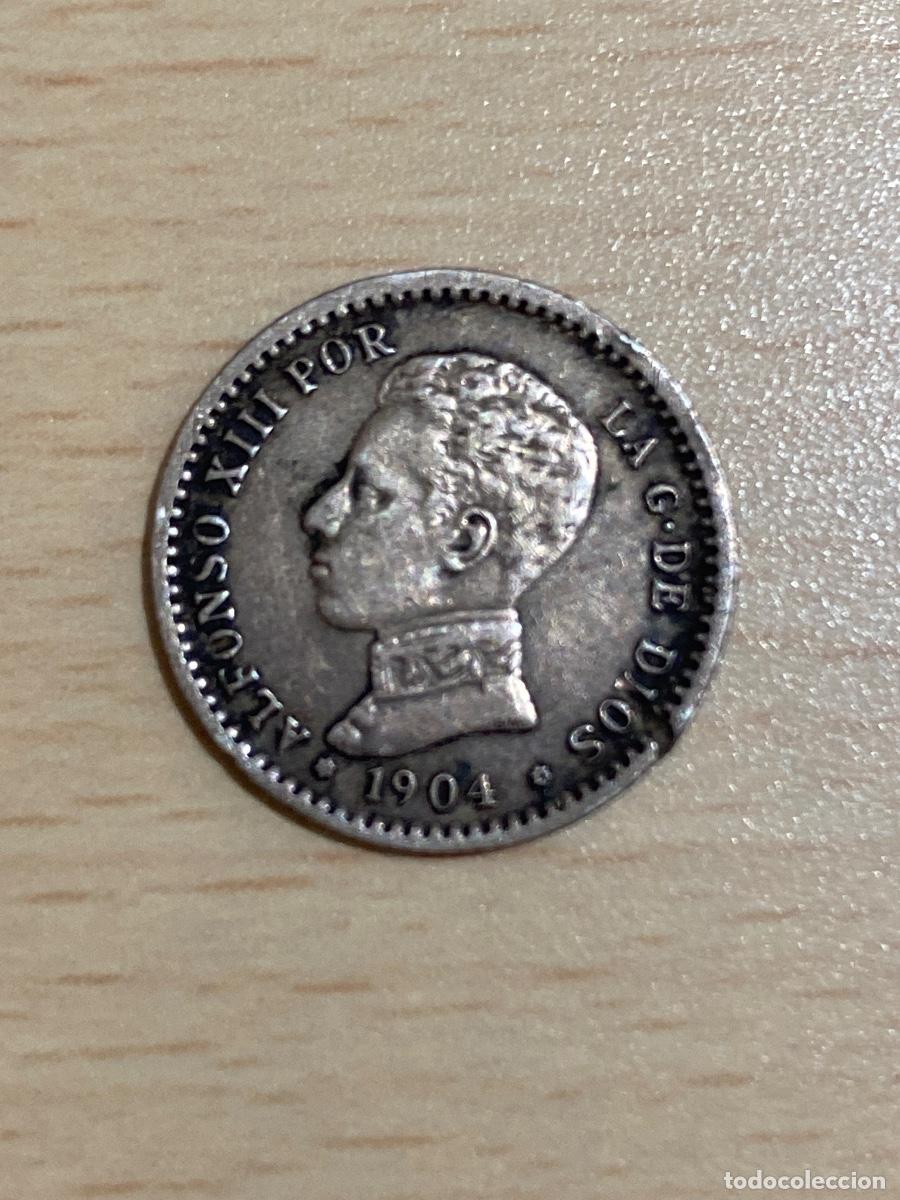 Sellos: Alfonso XIII 1904 50 cents plata estrella 4?