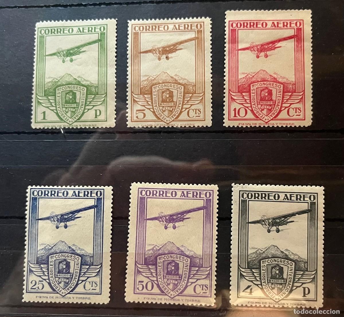 Sellos: 1930 cong. del ferrocarril, goma.numerados,MNH* Aut&eacute;nticos