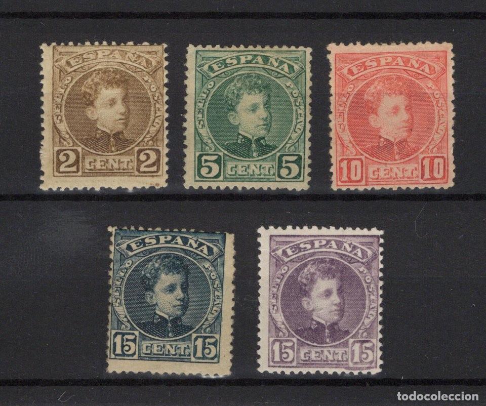 Selos: PC958 Sellos Espa&ntilde;a a&ntilde;o 1901/1905 EDIFIL 241/245** sellos originales en NUEVO 243(*) v.c. 106 &euro;