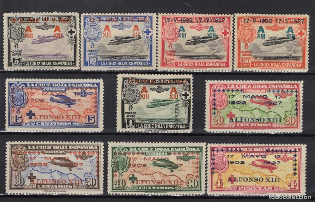 Timbres: PC965 Sellos Espa&ntilde;a a&ntilde;o 1927 EDIFIL 363/372* sellos originales en NUEVO v.c. 210 &euro;