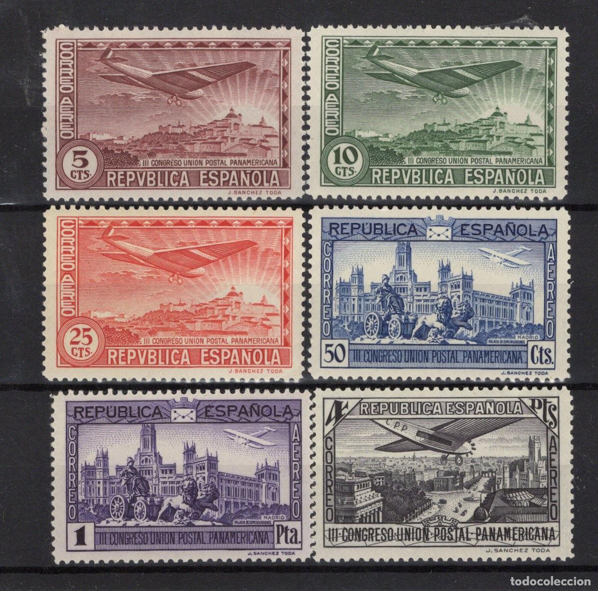 Selos: PC986 Sellos Espa&ntilde;a a&ntilde;o 1931 EDIFIL 614/619* sellos originales en NUEVO SERIE COMPLETA v.c 20 &euro;