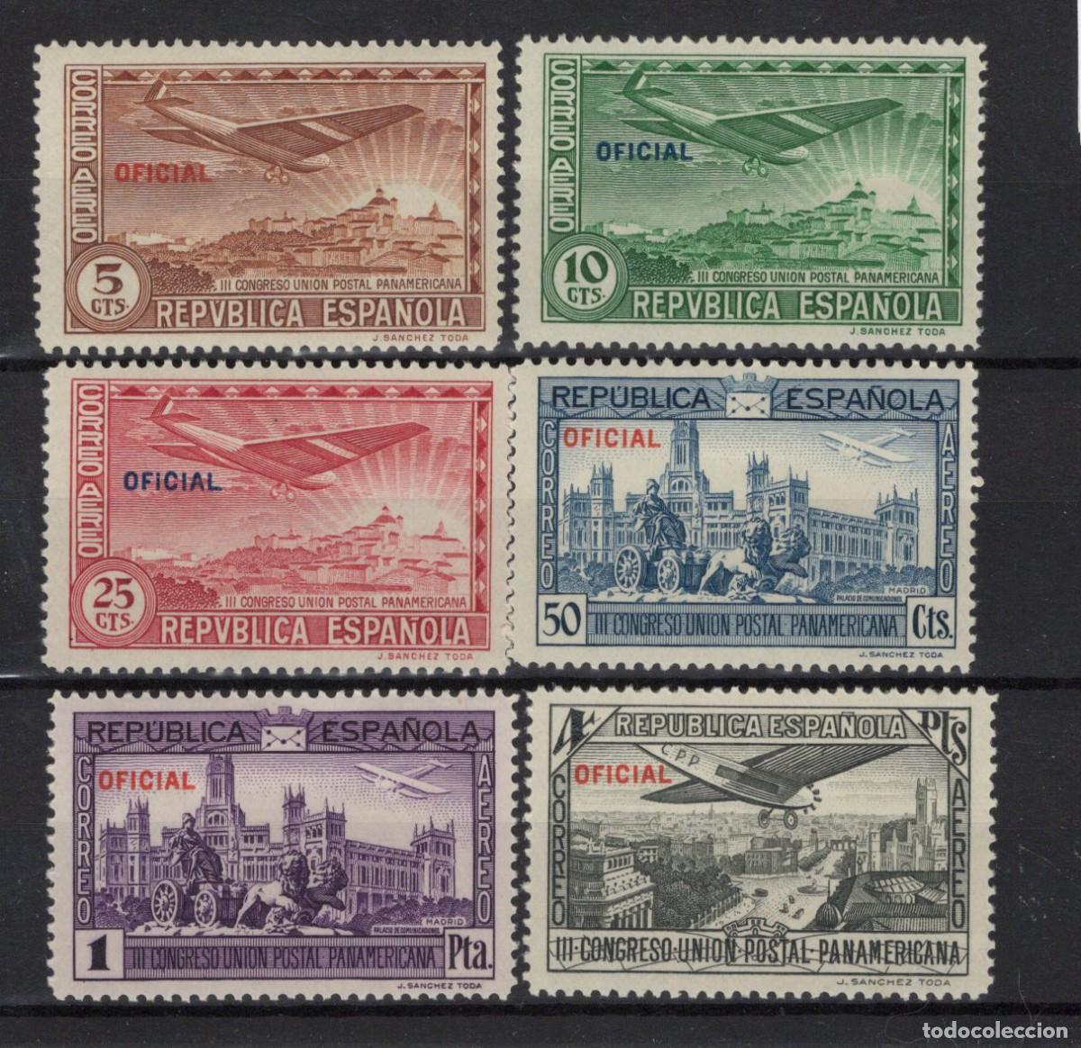 Sellos: PC988 Sellos Espa&ntilde;a a&ntilde;o 1931 EDIFIL 630/635* sellos originales en NUEVO SERIE COMPLETA v.c 9 &euro;