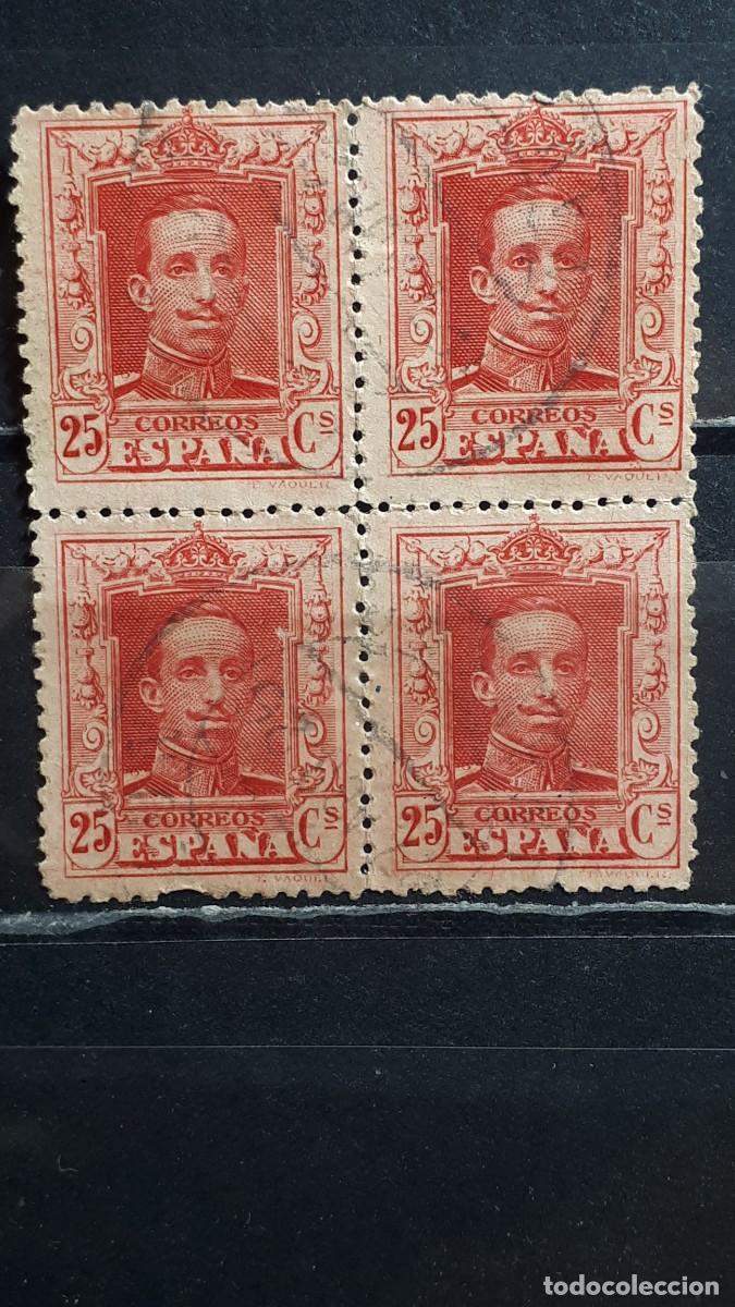 Sellos: ESPA&Ntilde;A. A&Ntilde;O 1922. &deg;. Edifil, 317. Bloque de 4.