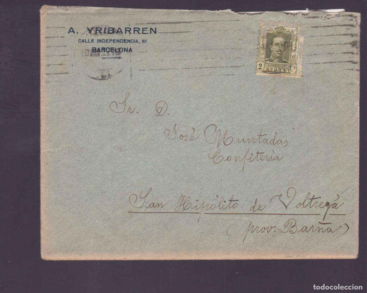 Sellos: F27-1- Carta Publicitaria Industrias Moderna BARCELONA- SAN HIPOLITO VOLTREGA 1927. Con FOLLETO