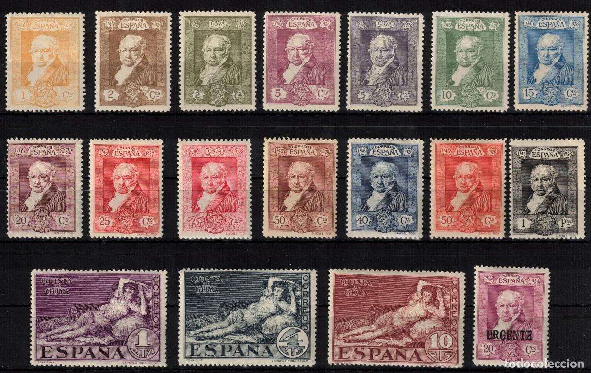 Sellos: ESPA&Ntilde;A - QUINTA DE GOYA * 499/516 - A&Ntilde;O 1930 - COMPLETA - MH