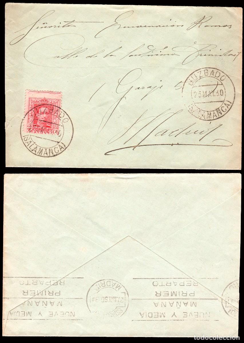 Sellos: Salamanca - Edi o 317 - Sobre Mat &rdquo;Juzbado 25/5/30&rdquo; a Madrid