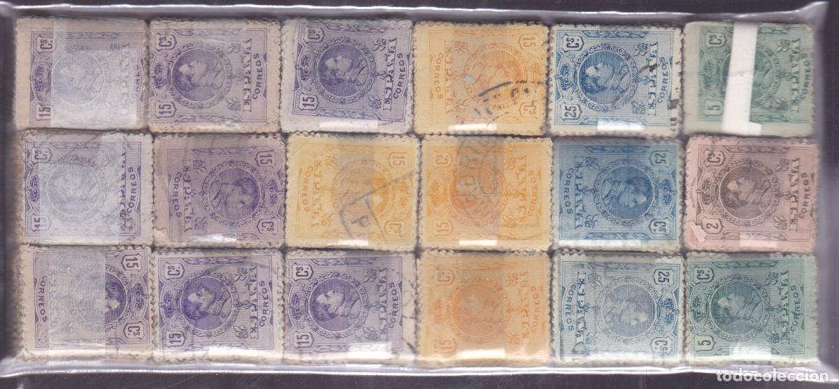Sellos: FC/AZ- Alfonso XIII Medall&oacute;n x 1800 sellos en pastillas