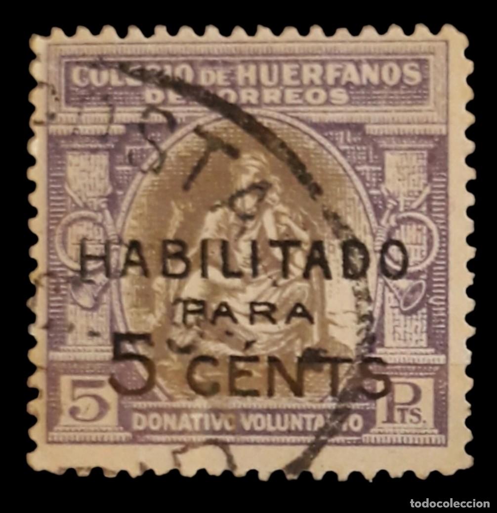 Sellos: ESPA&Ntilde;A 1924 COLEGIO HU&Eacute;RFANOS DE CORREOS. 5 PTS USADO.