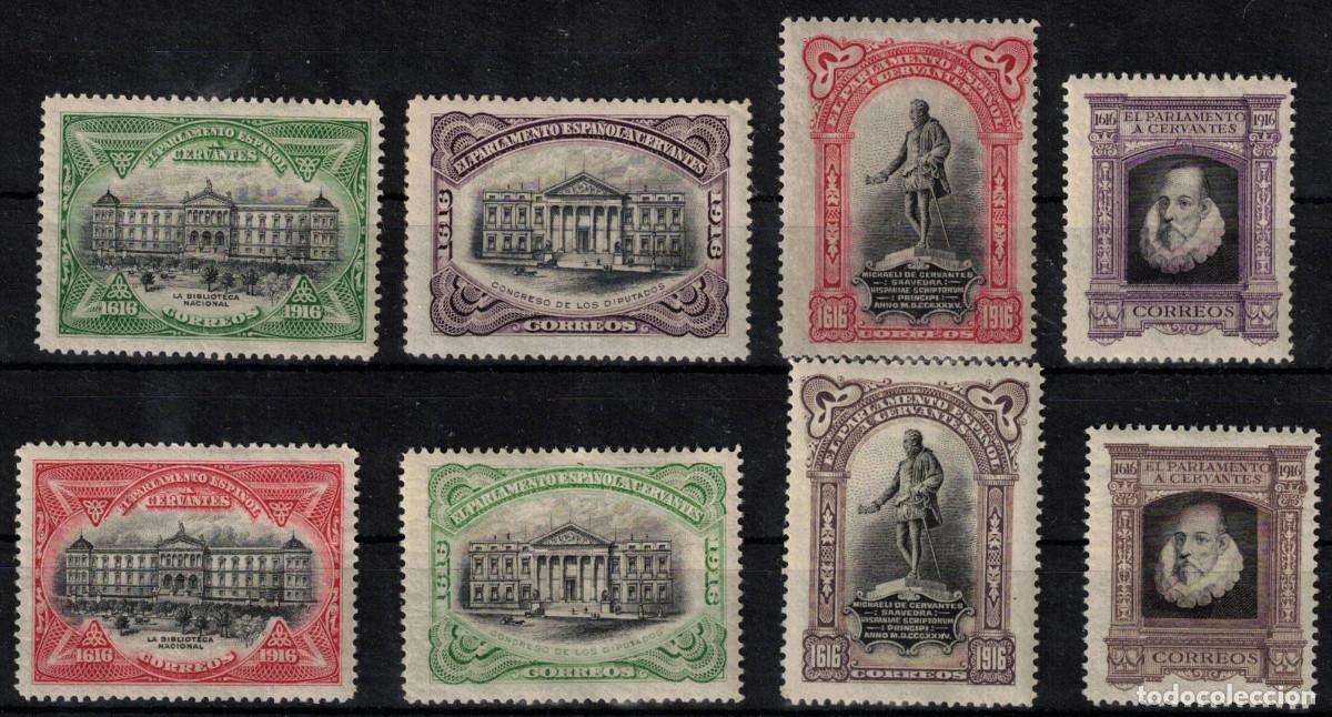 Sellos: ESPA&Ntilde;A CENTENARIO MUERTE CERVANTES ** FR11/18 - A&Ntilde;O 1916 - COMPLETA - MNH