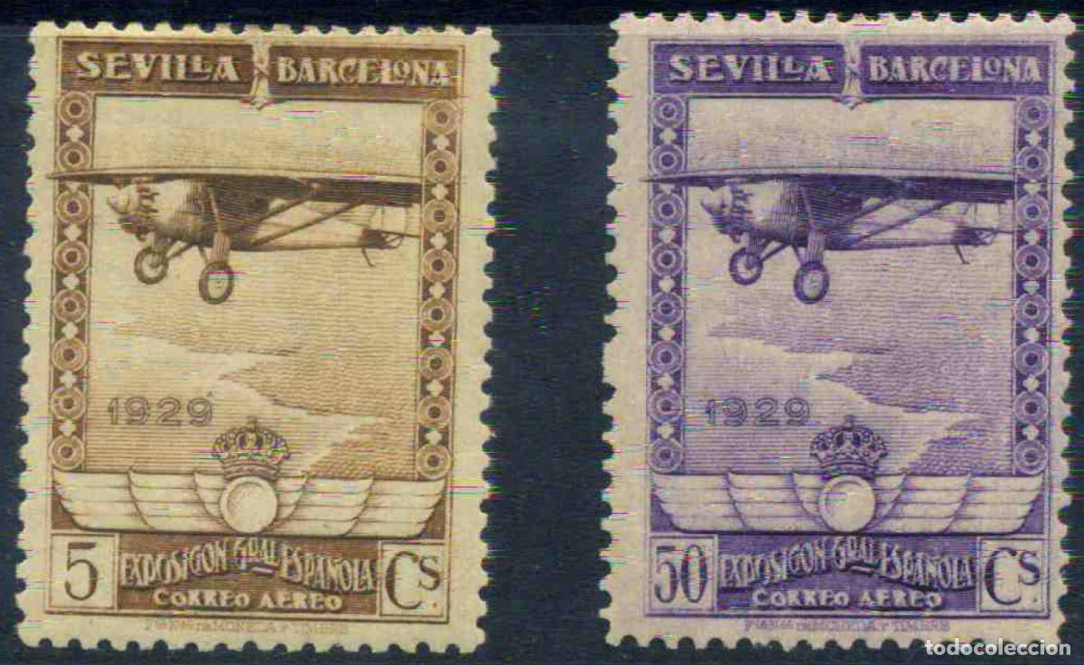 Sellos: Espa&ntilde;a - 1929 - Pro exposiciones de Sevilla y Barcelona