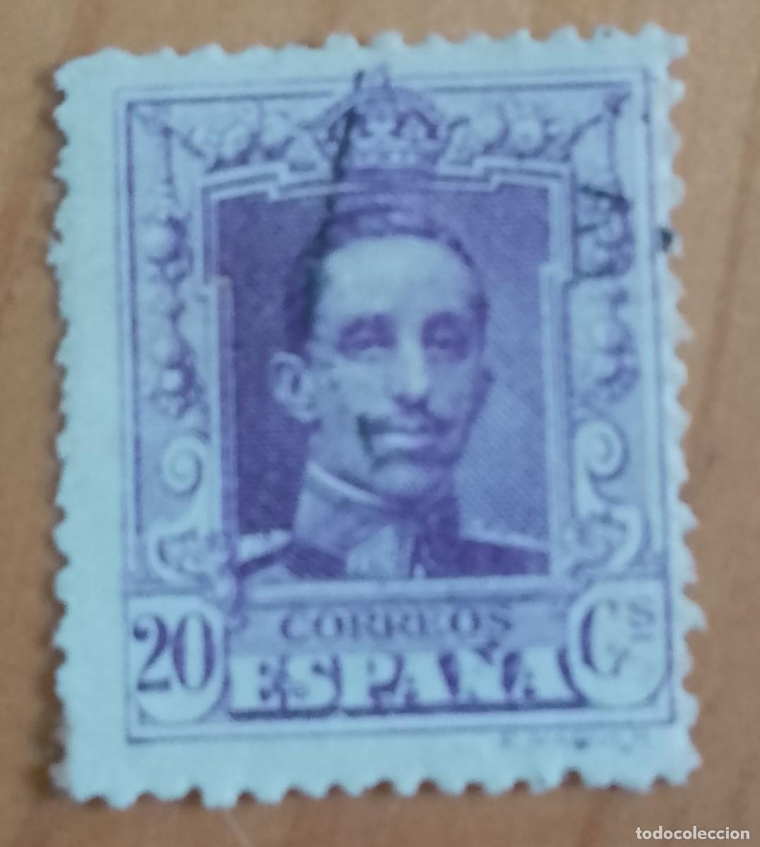 Sellos: A&Ntilde;O 1922-30 - EDIFIL 316 - 20 CS. - ALFONSO XIII - CON N&Uacute;MERO AL DORSO