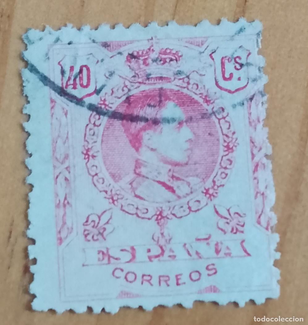 Sellos: A&Ntilde;O 1909-22 - EDIFIL 276 - 40 CS.. - ALFONSO XIII - CON N&Uacute;MERO AL DORSO