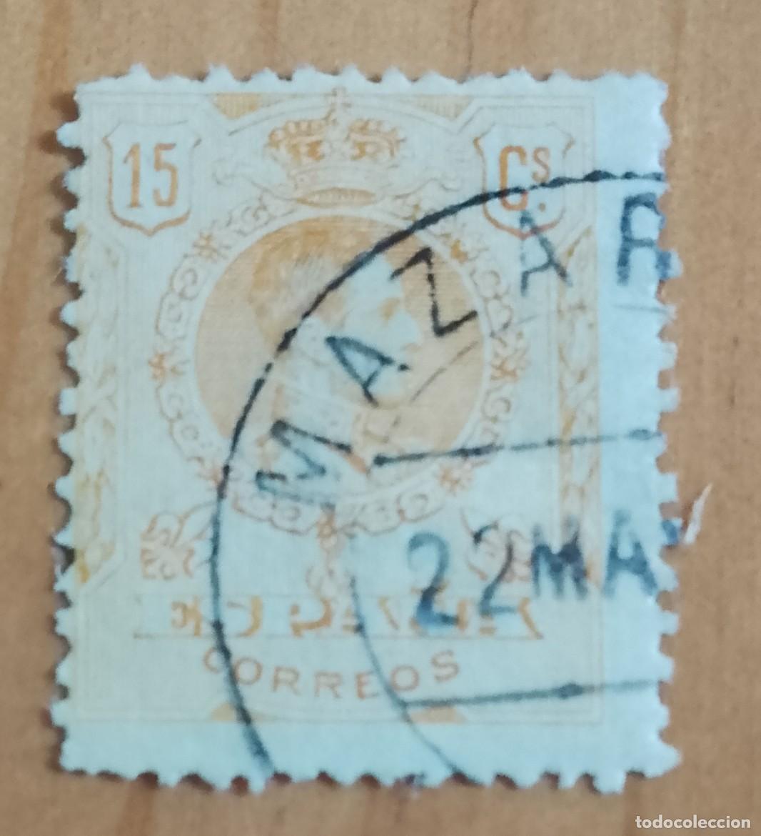 Sellos: A&Ntilde;O 1909-22 - EDIFIL 271 - 15 CS.. - ALFONSO XIII - CON N&Uacute;MERO ROJO AL DORSO