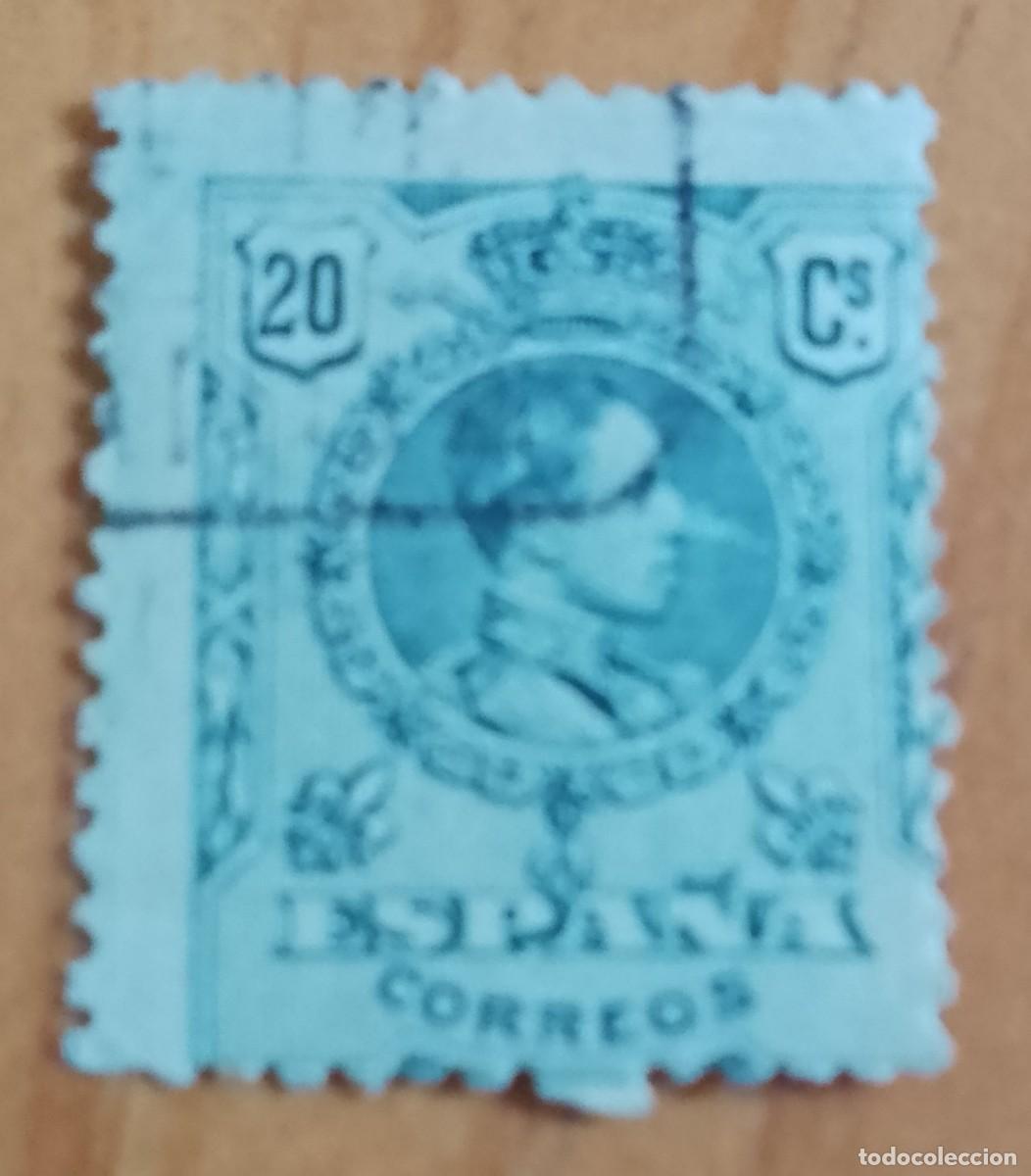 Sellos: A&Ntilde;O 1909-22 - EDIFIL 272 - 20 CS.. - ALFONSO XIII - CON N&Uacute;MERO AL DORSO