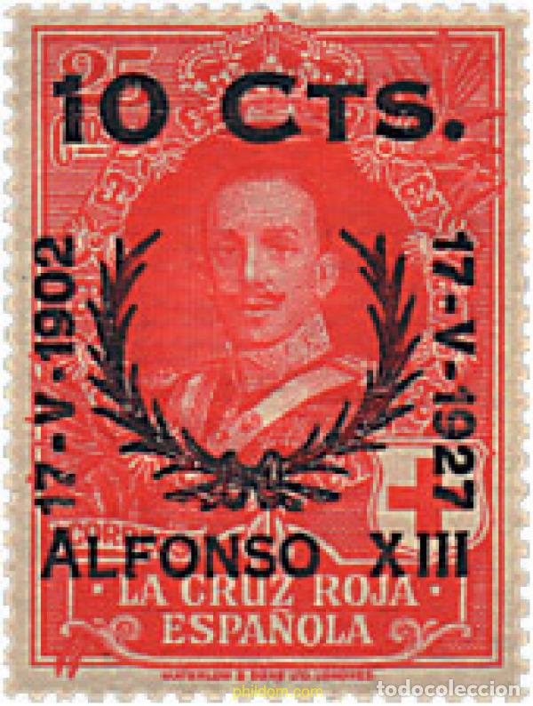 Sellos: 210411 HINGED ESPA&Ntilde;A 1927 25 ANIVERSARIO DE LA CORONACION DE ALFONSO XIII