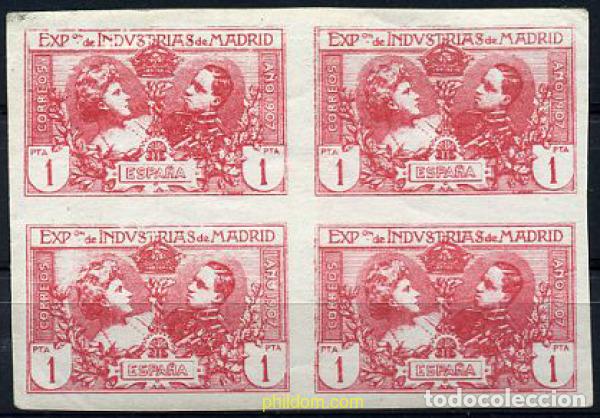 Sellos: 210875 MNH ESPA&Ntilde;A 1907 EXPOSICION DE INDUSTRIAS DE MADRID