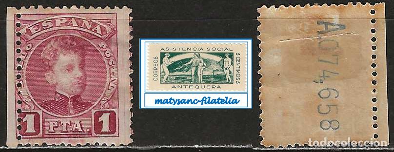 Sellos: ESPA&Ntilde;A 1901-1905. EDIFIL 253. VALOR DE 1 P &rdquo;ALFONSO XIII. TIPO CADETE&rdquo;. VER CARCTER&Iacute;STICAS.
