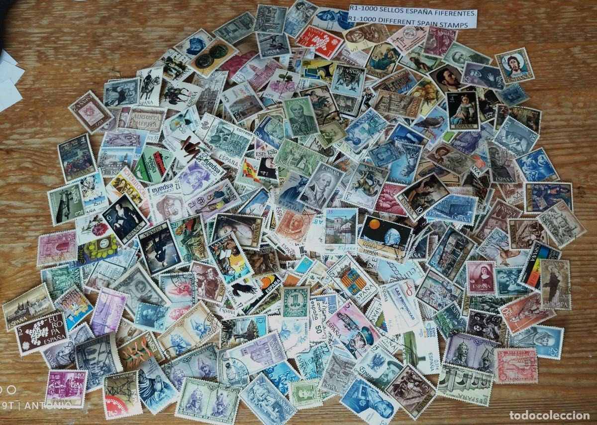 Sellos: R1-COLECCION LOTE 1000 SELLOS DIFERENTES ESPA&Ntilde;A, DISE&Ntilde;ADO POR MI, 1&ordm; Y 2&ordm; CERTIFICADO. SIN ETIQUETAS