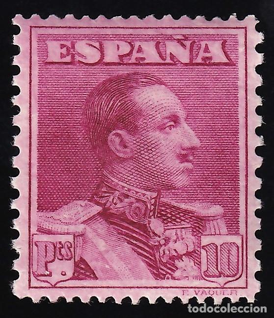 Sellos: ESPA&Ntilde;A, 1922 EDIFIL N&ordm; 323ec /**/, 10 pts. carm&iacute;n, [ERROR DE COLOR / SIN FIJASELLOS.]