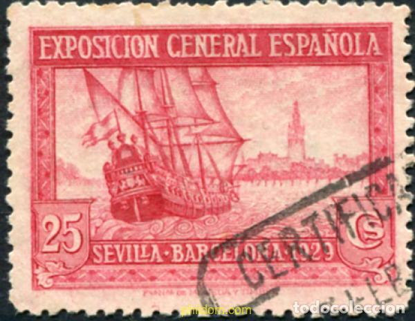 Sellos: 613220 USED ESPA&Ntilde;A 1929 EXPOSICION DE BARCELONA Y SEVILLA